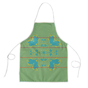 Green Hearts Crown Traditional Geometry Apron Seanamarena Basotho Blanket Inspired