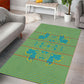 Green Hearts Crown Traditional Geometry Area Rug Seanamarena Basotho Blanket Inspired