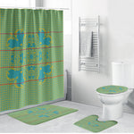Green Hearts Crown Traditional Geometry Bathroom Set Seanamarena Basotho Blanket Inspired
