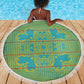 Green Hearts Crown Traditional Geometry Beach Blanket Seanamarena Basotho Blanket Inspired