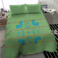 Green Hearts Crown Traditional Geometry Bedding Set Seanamarena Basotho Blanket Inspired