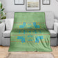 Green Hearts Crown Traditional Geometry Blanket Seanamarena Basotho Blanket Inspired