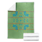 Green Hearts Crown Traditional Geometry Blanket Seanamarena Basotho Blanket Inspired