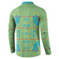 Green Hearts Crown Traditional Geometry Button Sweatshirt Seanamarena Basotho Blanket Inspired