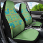 Green Hearts Crown Traditional Geometry Car Seat Cover Seanamarena Basotho Blanket Inspired