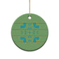 Green Hearts Crown Traditional Geometry Ceramic Ornament Seanamarena Basotho Blanket Inspired