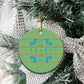 Green Hearts Crown Traditional Geometry Ceramic Ornament Seanamarena Basotho Blanket Inspired