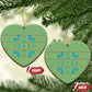 Green Hearts Crown Traditional Geometry Ceramic Ornament Seanamarena Basotho Blanket Inspired