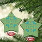 Green Hearts Crown Traditional Geometry Ceramic Ornament Seanamarena Basotho Blanket Inspired