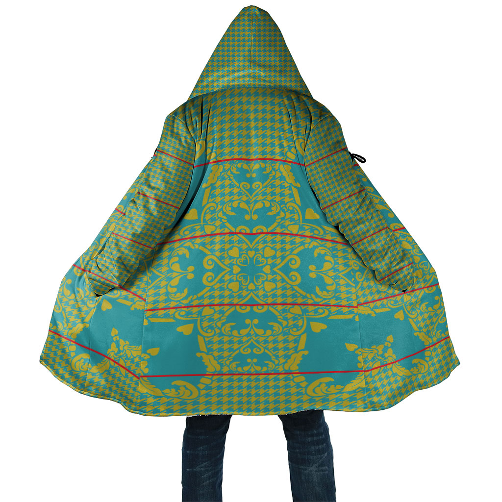 Green Hearts Crown Traditional Geometry Cloak Seanamarena Basotho Blanket Inspired