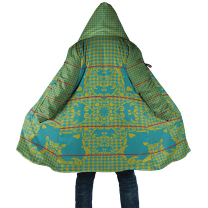 Green Hearts Crown Traditional Geometry Cloak Seanamarena Basotho Blanket Inspired