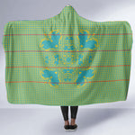 Green Hearts Crown Traditional Geometry Hooded Blanket Seanamarena Basotho Blanket Inspired
