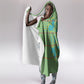 Green Hearts Crown Traditional Geometry Hooded Blanket Seanamarena Basotho Blanket Inspired