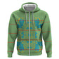 Green Hearts Crown Traditional Geometry Hoodie Seanamarena Basotho Blanket Inspired