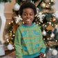 Green Hearts Crown Traditional Geometry Kid Ugly Christmas Sweater Seanamarena Basotho Blanket Inspired
