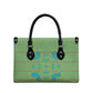 Green Hearts Crown Traditional Geometry Leather Bag Seanamarena Basotho Blanket Inspired