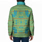 Green Hearts Crown Traditional Geometry Padded Jacket Seanamarena Basotho Blanket Inspired