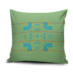 Green Hearts Crown Traditional Geometry Pillow Cover Seanamarena Basotho Blanket Inspired