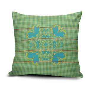 Green Hearts Crown Traditional Geometry Pillow Cover Seanamarena Basotho Blanket Inspired
