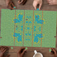Green Hearts Crown Traditional Geometry Puzzle Seanamarena Basotho Blanket Inspired