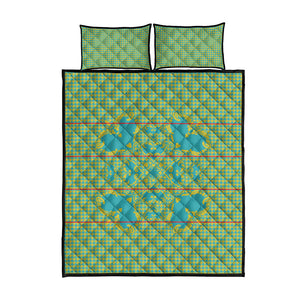 Green Hearts Crown Traditional Geometry Quilt Bed Set Seanamarena Basotho Blanket Inspired