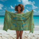 Green Hearts Crown Traditional Geometry Sarong Seanamarena Basotho Blanket Inspired