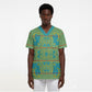 Green Hearts Crown Traditional Geometry Scrub Top Seanamarena Basotho Blanket Inspired