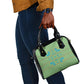 Green Hearts Crown Traditional Geometry Shoulder Handbag Seanamarena Basotho Blanket Inspired