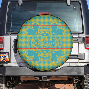 Green Hearts Crown Traditional Geometry Spare Tire Cover Seanamarena Basotho Blanket Inspired