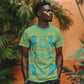 Green Hearts Crown Traditional Geometry T shirt Seanamarena Basotho Blanket Inspired