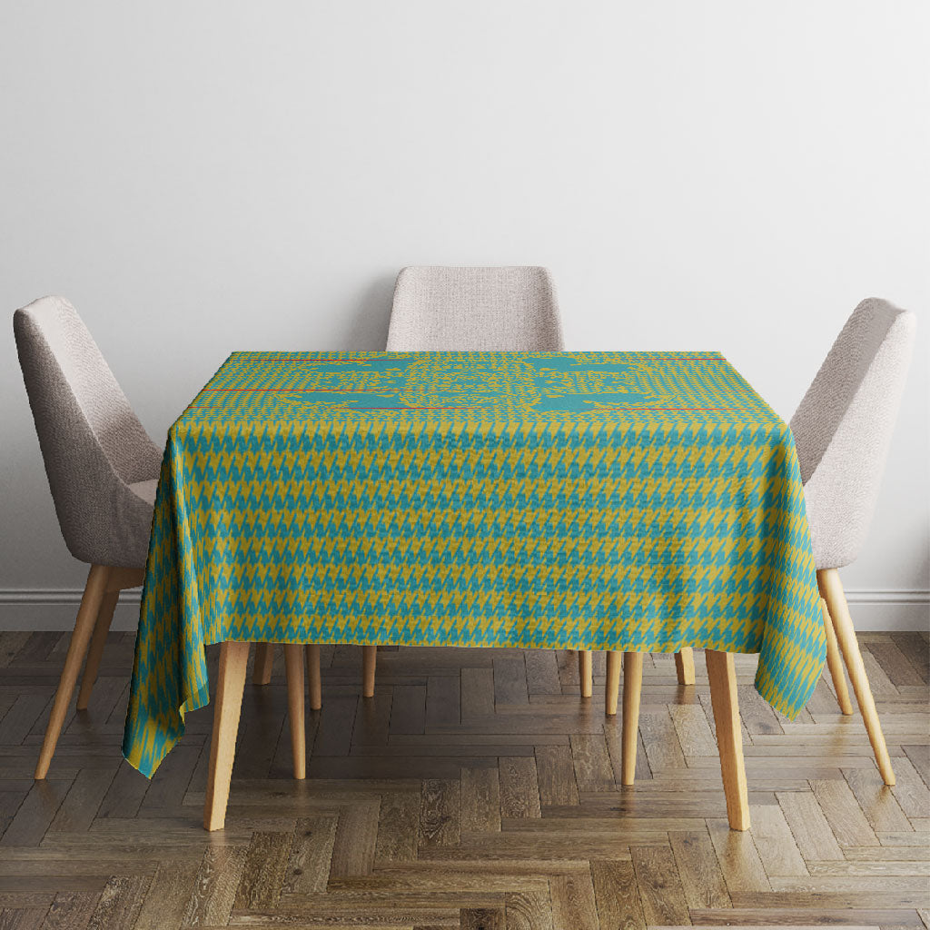 Green Hearts Crown Traditional Geometry Tablecloth Seanamarena Basotho Blanket Inspired