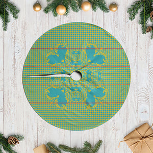 Green Hearts Crown Traditional Geometry Tree Skirt Seanamarena Basotho Blanket Inspired