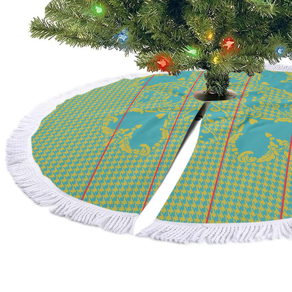 Green Hearts Crown Traditional Geometry Tree Skirt Seanamarena Basotho Blanket Inspired