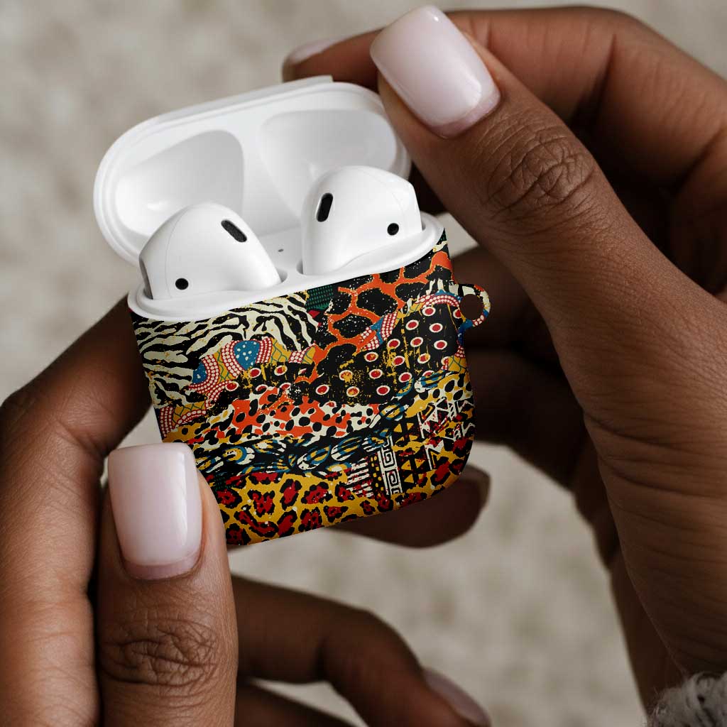 African Mixed Wild Animal Skins AirPods Case