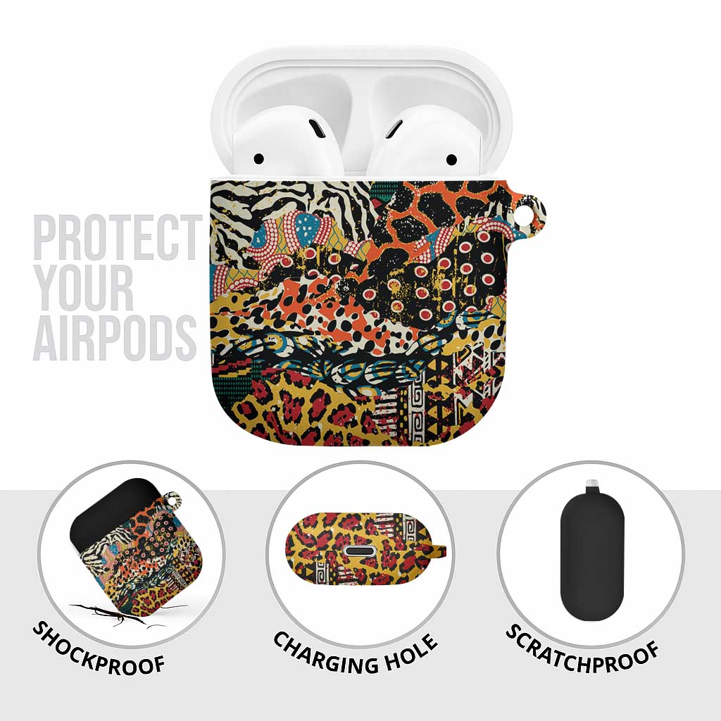 African Mixed Wild Animal Skins AirPods Case