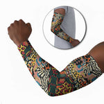 African Mixed Wild Animal Skins Arm Sleeves
