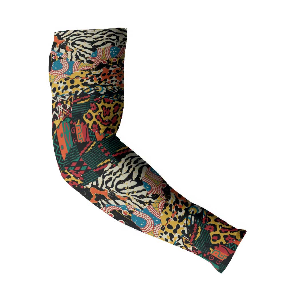 African Mixed Wild Animal Skins Arm Sleeves