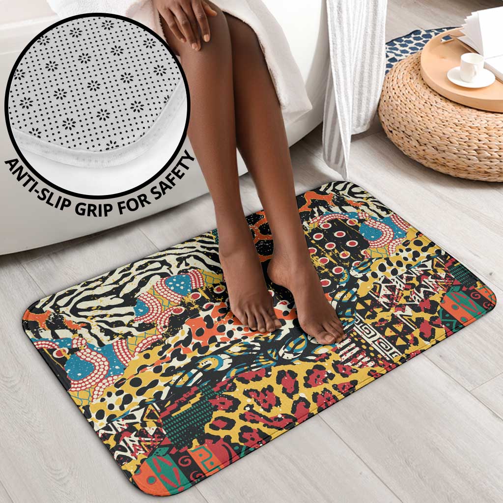 African Mixed Wild Animal Skins Bathroom Set