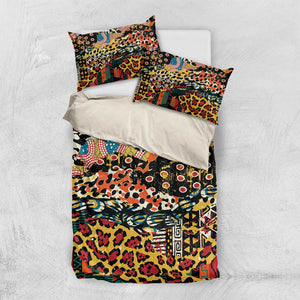 African Mixed Wild Animal Skins Bedding Set