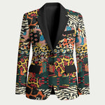 African Mixed Wild Animal Skins Blazer
