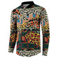 African Mixed Wild Animal Skins Button Sweatshirt