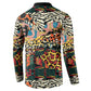 African Mixed Wild Animal Skins Button Sweatshirt