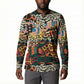 African Mixed Wild Animal Skins Button Sweatshirt