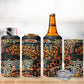 African Mixed Wild Animal Skins 4 in 1 Can Cooler Tumbler