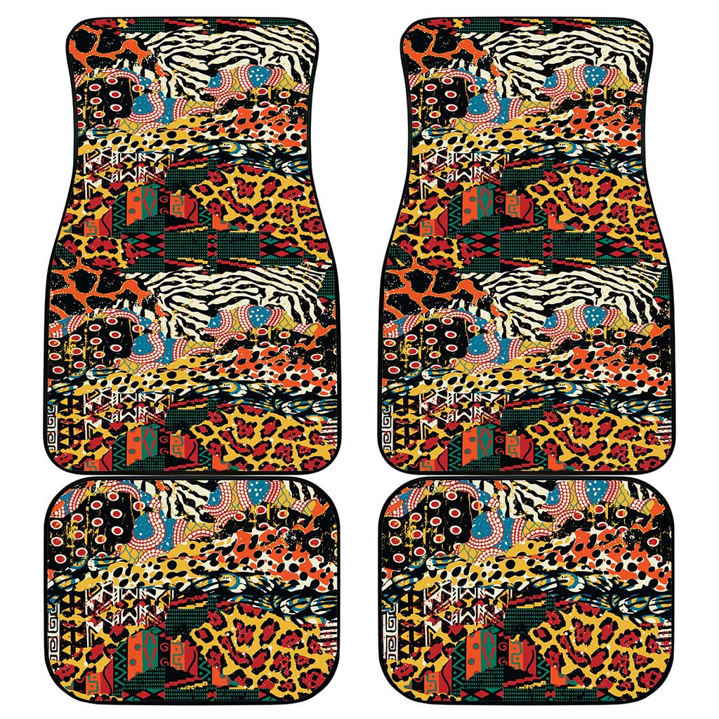 African Mixed Wild Animal Skins Car Mats