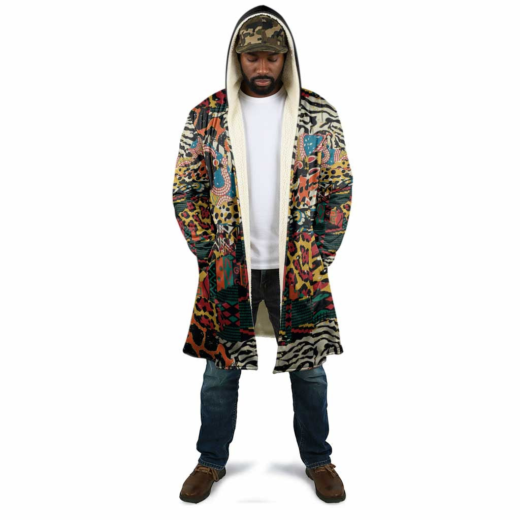 African Mixed Wild Animal Skins Cloak
