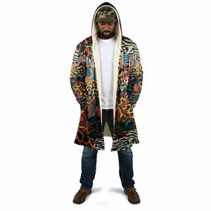 African Mixed Wild Animal Skins Cloak