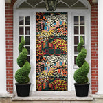 African Mixed Wild Animal Skins Door Cover