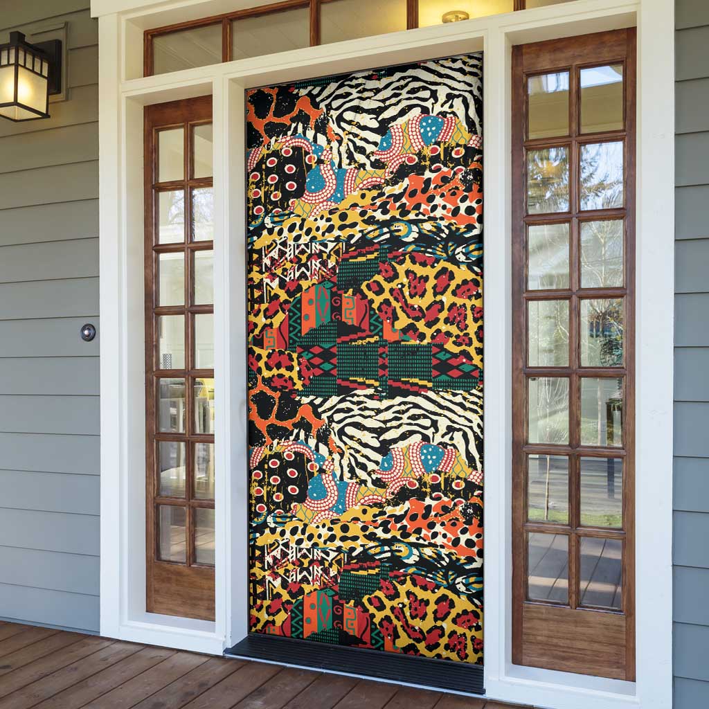 African Mixed Wild Animal Skins Door Cover