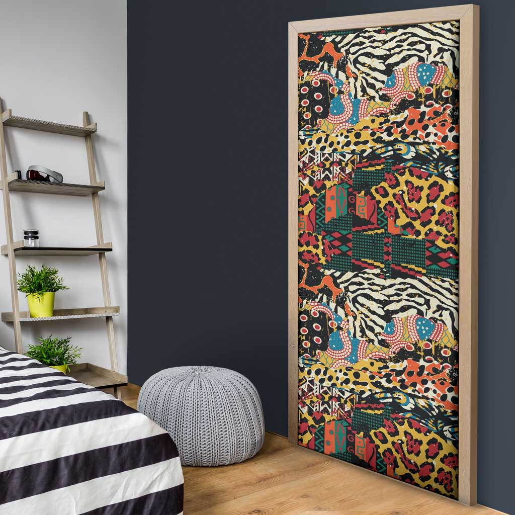 African Mixed Wild Animal Skins Door Cover